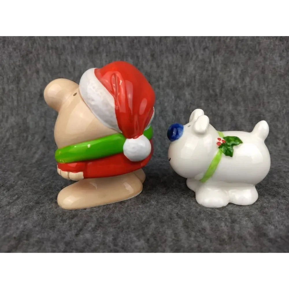 Ziggy & Fuzz Ceramic Salt & Pepper Shakers 1970s‎ Christmas Tom Wilson Japan VTG